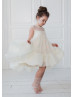 Organza Keyhole Back Floral Flower Girl Dress